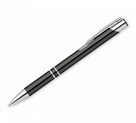 Ручка шариковая OLEG, металл, темный металл/серебро